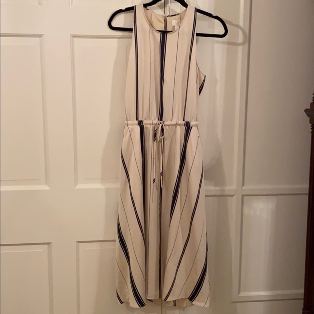 Loft high low open back dress